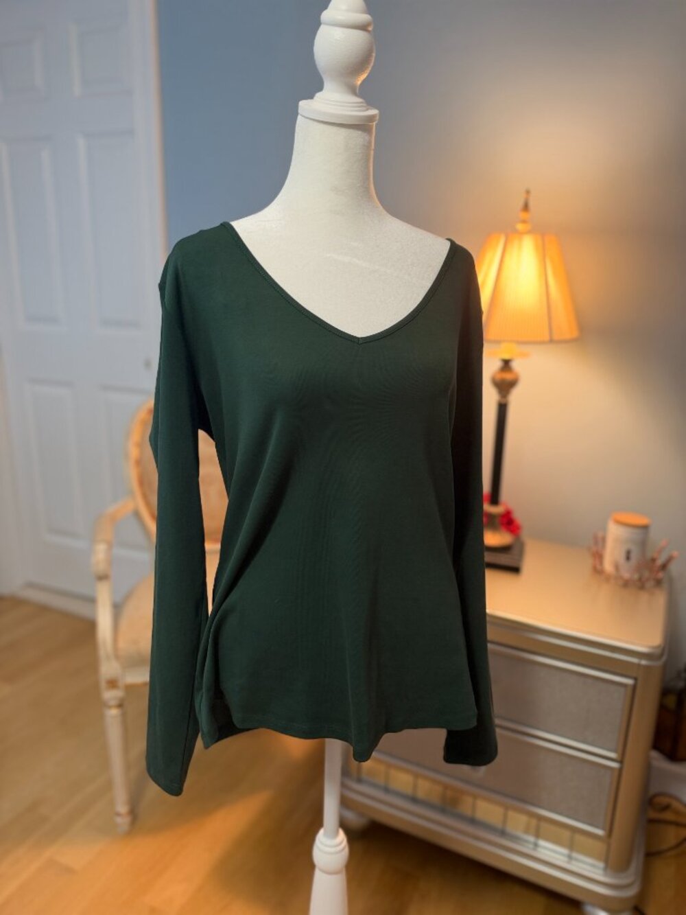 Banana Republic Forest Green Long Sleeve Top, L